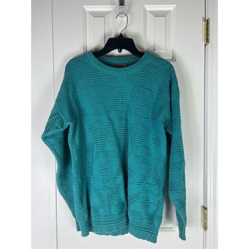 Jantzen Womens Teal VTG Sweater Size M